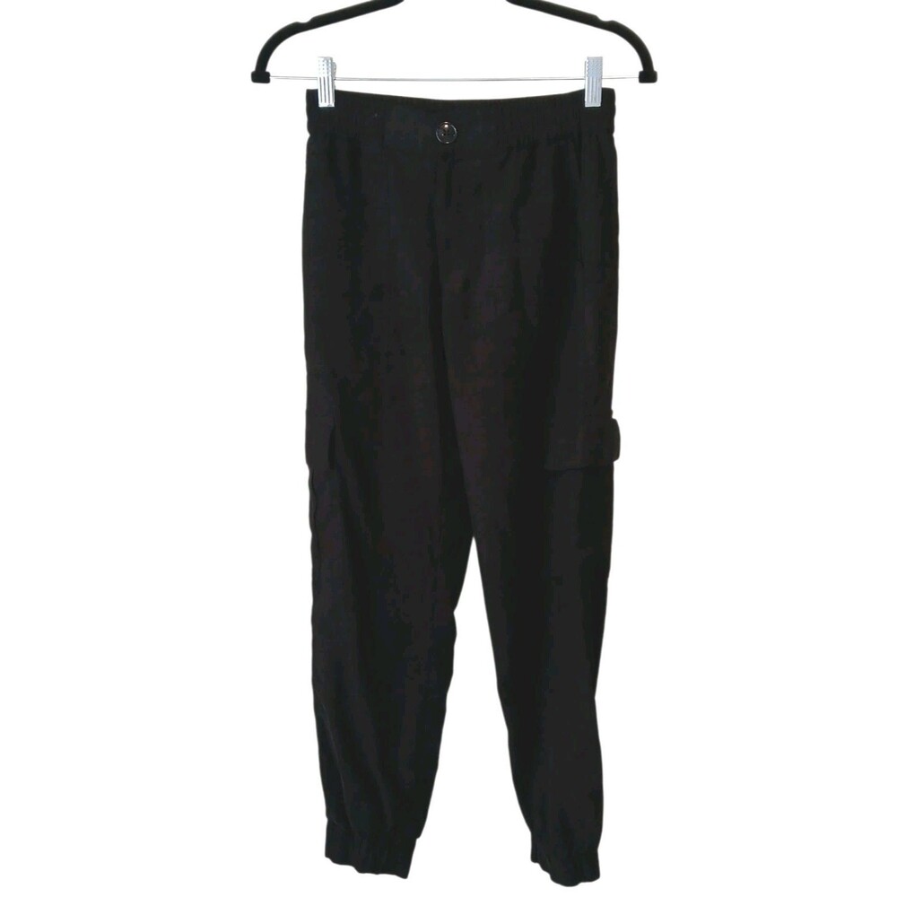 Sanctuary Black Cargo Pants‎ Size 24 Jogger Elastic Waist/Ankle Excellent